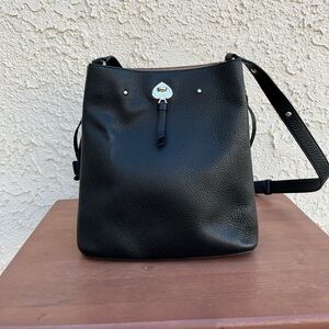 kate spade black bucket bag.